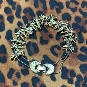 Gold-Tone Star Link Adjustable Bracelet